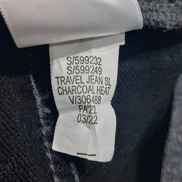 Banana Republic Mens 34x32 Travel Jean Slim Fit Pants Charcoal Heather Stretch - Picture 8 of 11